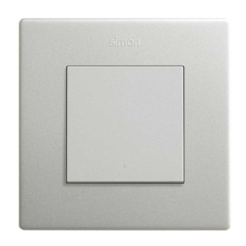 Cruzamiento pulsante 10A 230 V aluminio Simon 270