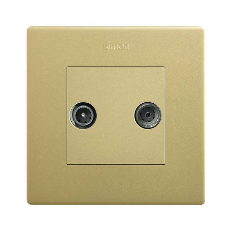 Toma R TV SAT unica bronce Simon 270