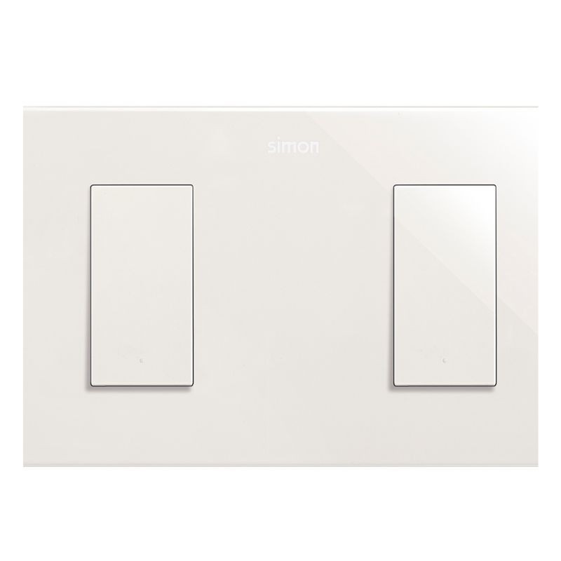 Marco estética mínima pulsador estrecho blanco Simon 270