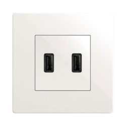 CARGADOR USB DOBLE BLANCO SIMON 270