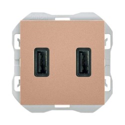 CARGADOR USB DOBLE COBRE SIMON 270