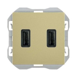 CARGADOR USB DOBLE BRONCE SIMON 270