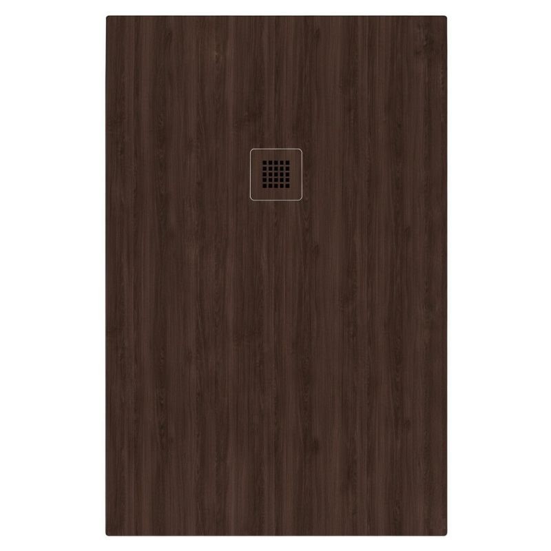 PLATO DUCHA DEKOR DARK NOGAL 80X80