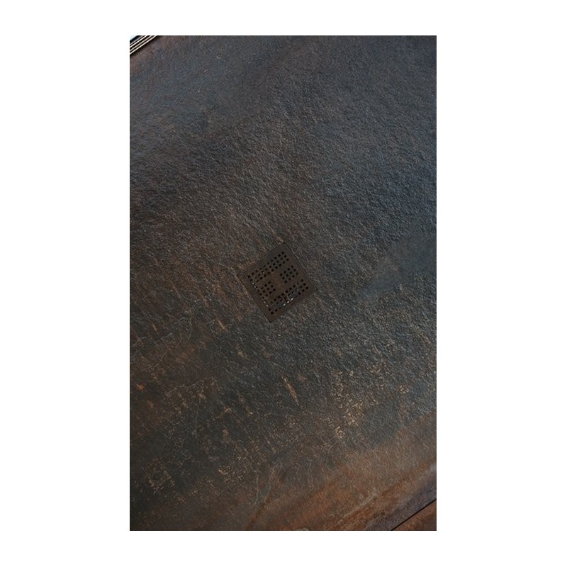 Plato de ducha Imagine Zenon 80x80 cm efecto metal Metal Rust