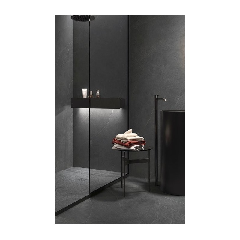 Plato de ducha Imagine Zenon 80x80 cm efecto piedra Statale Black