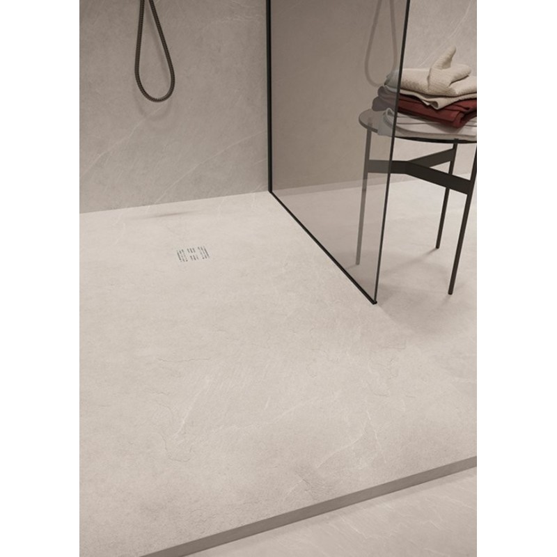 Plato de ducha Imagine Zenon 80x80 cm efecto piedra Statale Sand