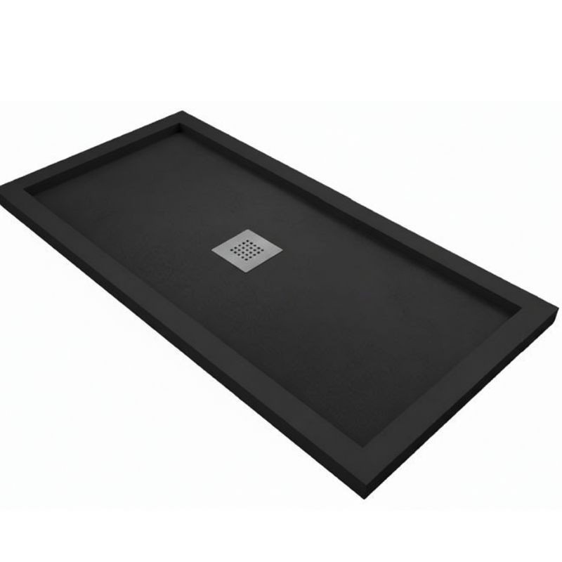 PLATO DUCHA SIROCO NEGRO 100X80