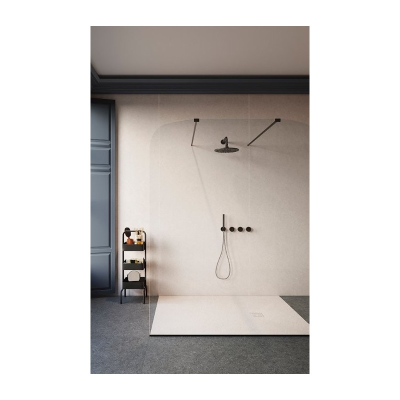 Plato de ducha Imagine Zenon 80x100 cm efecto piedra Granite White