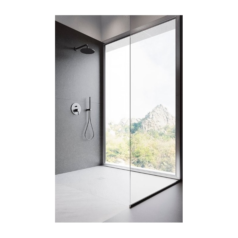 Plato de ducha Imagine Zenon 80x100 cm efecto piedra Kliff White