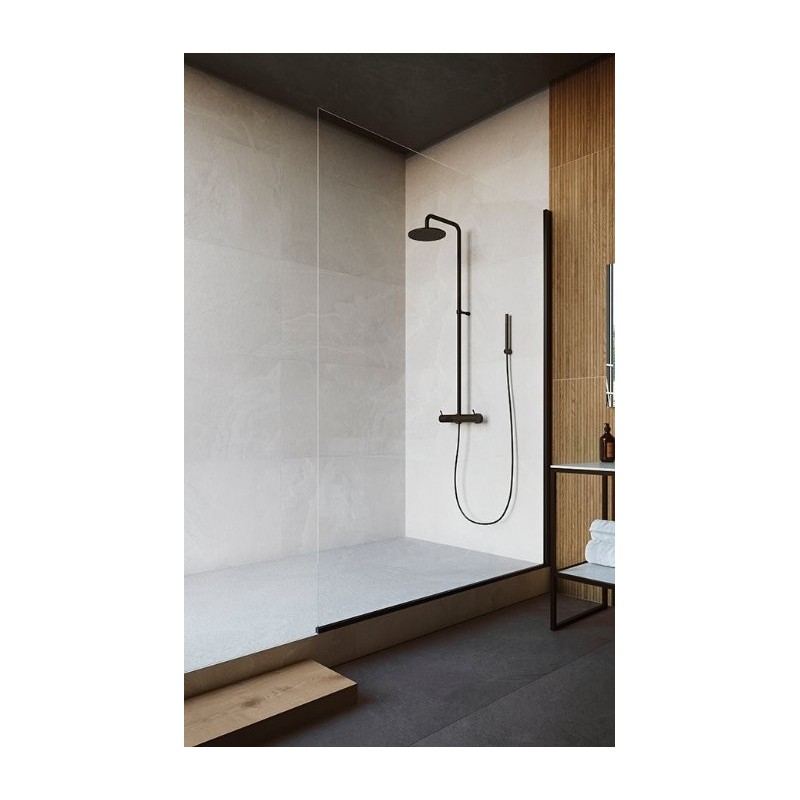 Plato de ducha Imagine Zenon 80x100 cm efecto piedra Overland Pearl