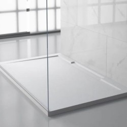 PLATO DUCHA LINE Y KROMAT LISO BLANCO 120X80