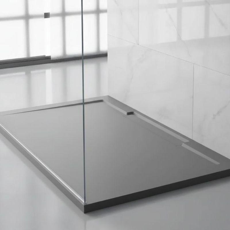 PLATO DUCHA LINE Y KROMAT LISO IRON 120X80