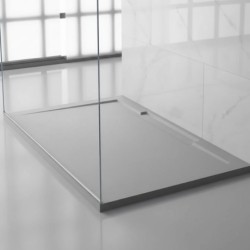 PLATO DUCHA LINE Y KROMAT LISO CEMENT 140X80