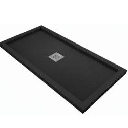 PLATO DUCHA SIROCO NEGRO 160X70