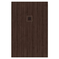 PLATO DUCHA DEKOR DARK NOGAL 160X80