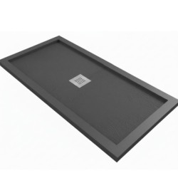 PLATO DUCHA SIROCO GRIS CENIZA 160X80