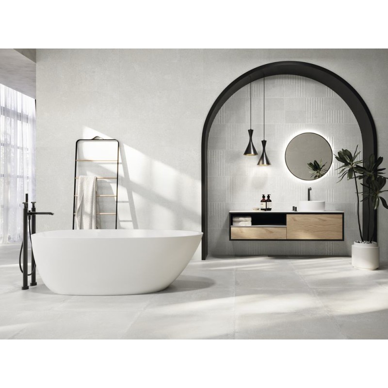 DAVENPORT WHITE MATE 40X120 RECTIFICADO
