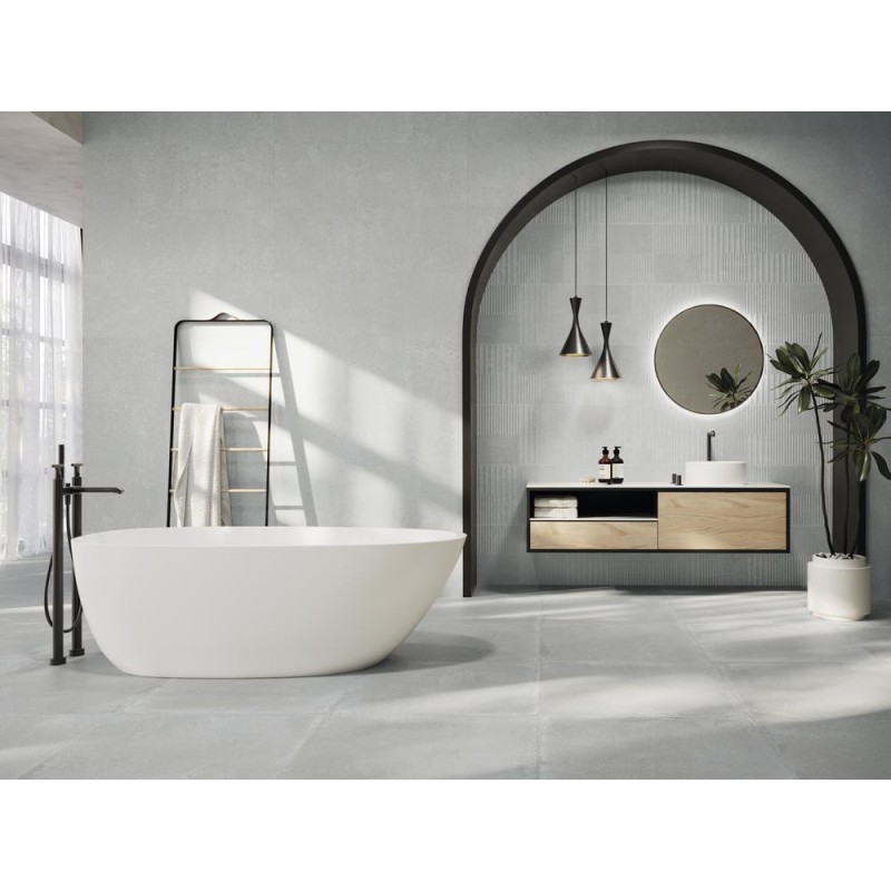 DAVENPORT GROOVE GREY MATE 40X120 RECTIFICADO