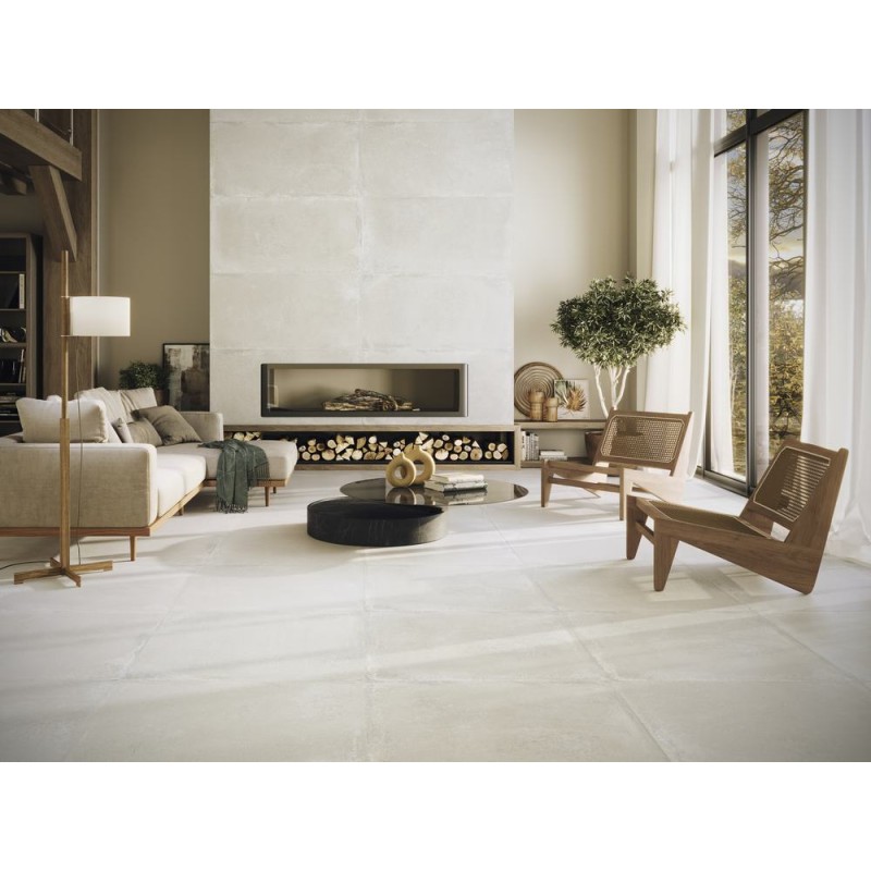 DAVENPORT WHITE MATE 90X90 RECTIFICADO
