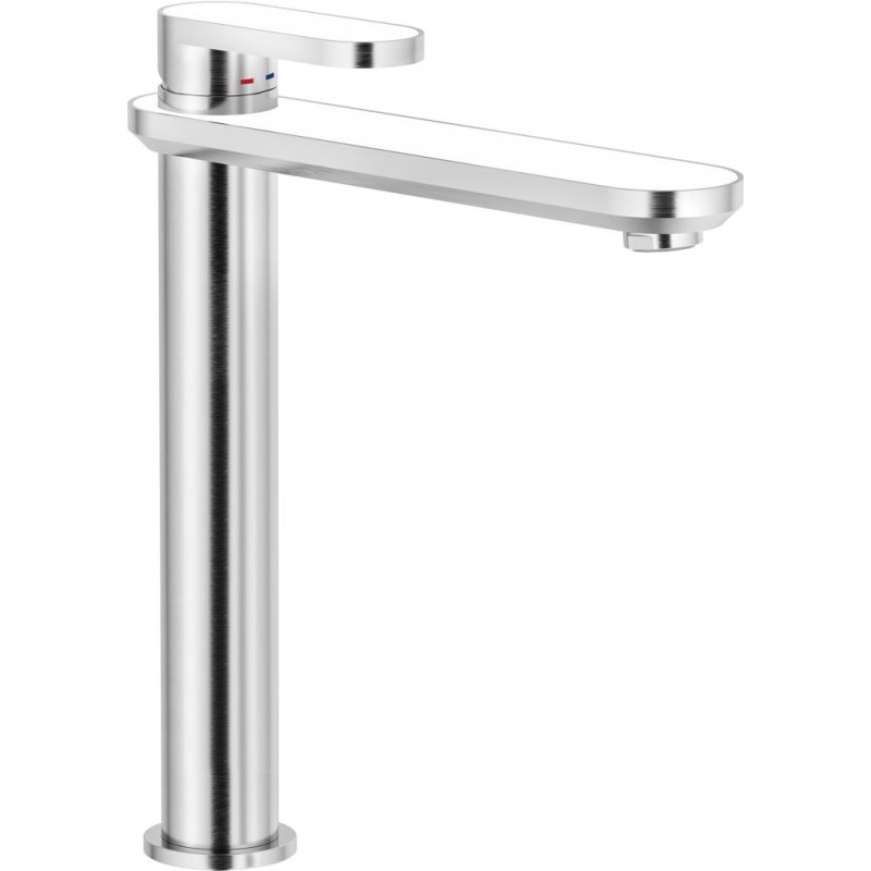 MONOMANDO DE LAVABO ALTO DRESS ACERO INOX BIANCO MONOMANDO DE LAVABO ALTO DRESS ACERO INOX BIANCO