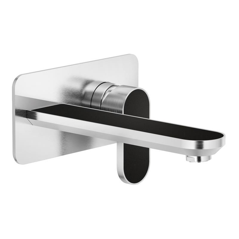 MONOMANDO DE LAVABO EMPOTRADO PARTE EXTERIOR DRESS ACERO INOX NERO MONOMANDO DE LAVABO EMPOTRADO PARTE EXTERIOR DRESS ACERO INOX NERO