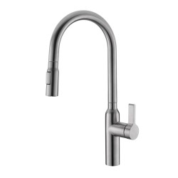 MONOMANDO DE COCINA CAÑO ALTO E-NOX ACERO INOX