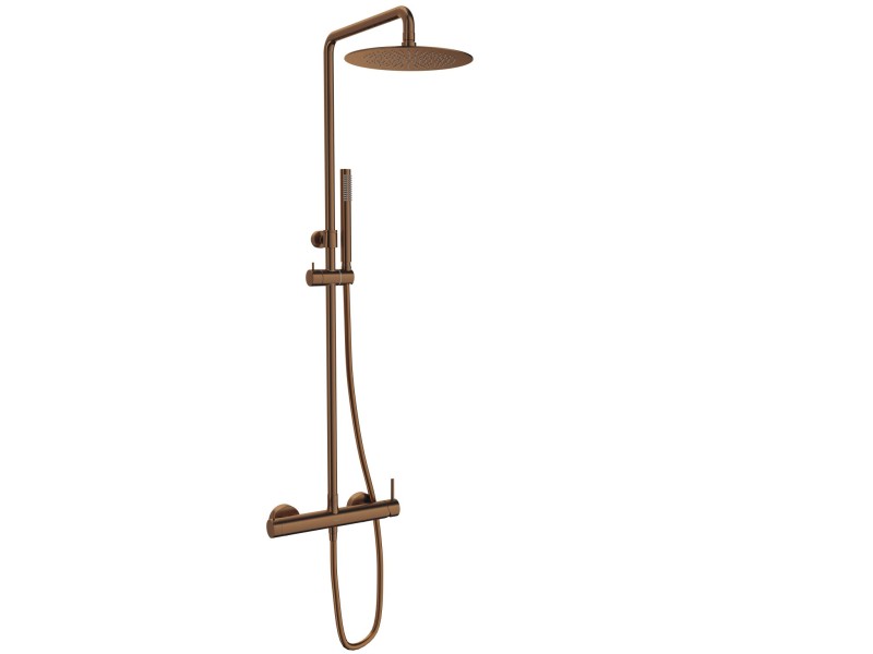 COLUMNA DE DUCHA MONOMANDO LOOP ORO ROSA CEPILLADO