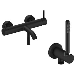 GRIFERÍA DE BAÑERA MONOMANDO LOOP NEGRO MATE