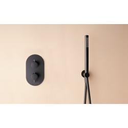 GRIFERÍA DE DUCHA TERMOSTÁTICA LOOP NEGRO MATE