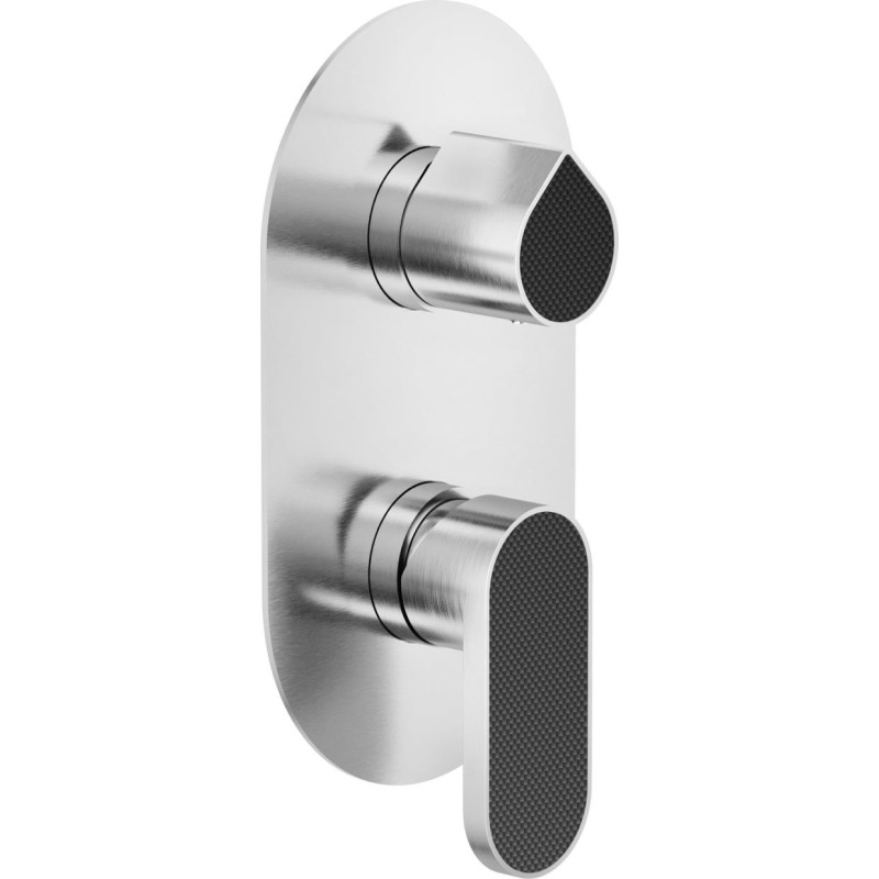 GRIFERÍA DE EMPOTRAR MONOMANDO DE DUCHA DRESS ACERO INOX CARBON MATT