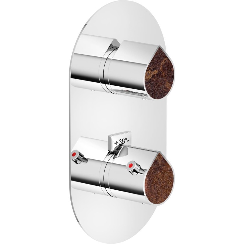 GRIFERÍA DE EMPOTRAR TERMOSTÁTICA DE DUCHA DRESS CROMO CORTEN