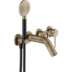 GRIFERÍA MONOMANDO EMPOTRADA DE BAÑERA SOLE 2 VÍAS CAFFÈ CEPILLADO