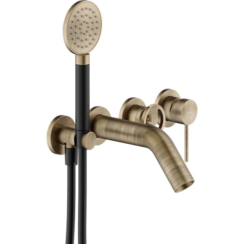 GRIFERÍA MONOMANDO EMPOTRADA DE BAÑERA SOLE 2 VÍAS CAFFÈ CEPILLADO