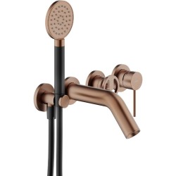 GRIFERÍA MONOMANDO EMPOTRADA DE BAÑERA SOLE 2 VÍAS TABACCO MATE