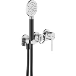 GRIFERÍA MONOMANDO EMPOTRADA DE DUCHA SOLE 2 VÍAS INOX CEPILLADO