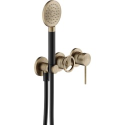 GRIFERÍA MONOMANDO EMPOTRADA DE DUCHA SOLE 2 VÍAS CAFFÈ CEPILLADO