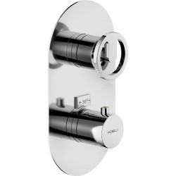 GRIFERÍA MONOMANDO EMPOTRADA TERMOSTÁTICA DE DUCHA SOLE 2 VÍAS CROMO BRILLO