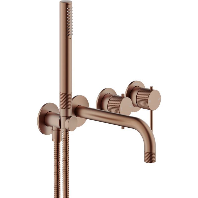 GRIFERÍA MONOMANDO EMPOTRADA DE BAÑERA RESPIRO 2 VÍAS TABACCO MATE