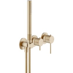 GRIFERÍA MONOMANDO EMPOTRADA DE DUCHA RESPIRO 2 VÍAS MIELE CEPILLADO