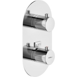 GRIFERÍA MONOMANDO EMPOTRADA TERMOSTÁTICA DE DUCHA RESPIRO 2 VÍAS CROMO BRILLO