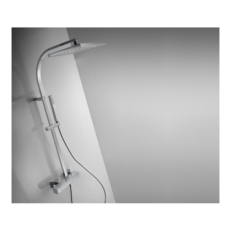 COLUMNA DE DUCHA MONOMANDO CUADRO CROMO BRILLO