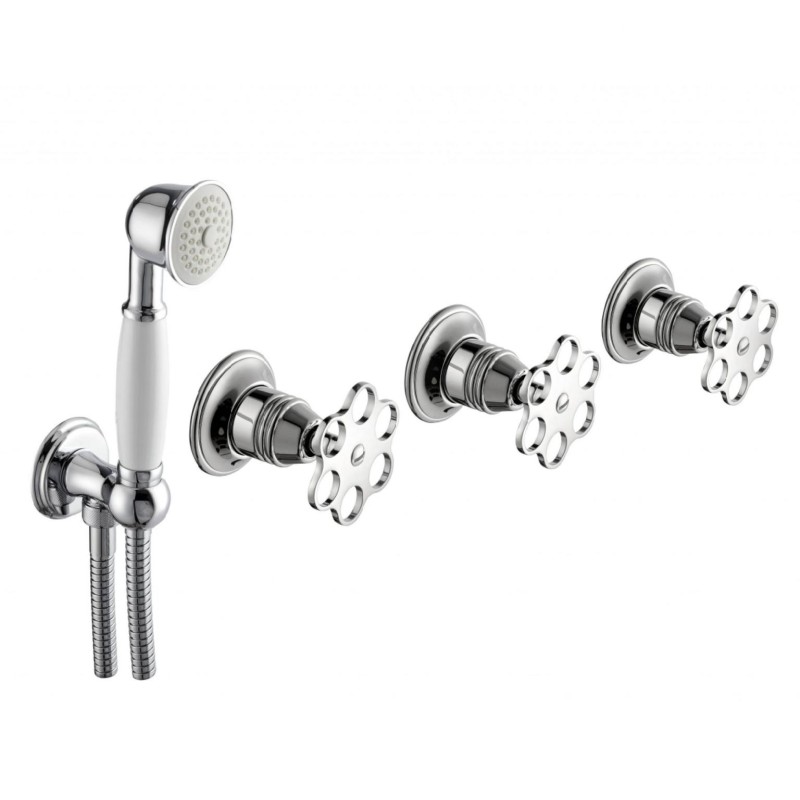 GRIFERÍA DE EMPOTRAR BIMANDO DE DUCHA TUBS LATÓN CROMO BRILLO