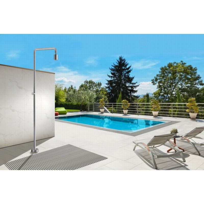 GRIFERÍA DE EXTERIOR MONOMANDO POOL ACERO