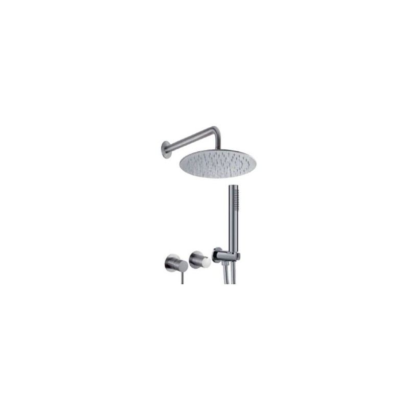 CONJUNTO MONOMANDO DE DUCHA 2 SALIDAS YACHT ACERO INOX