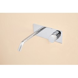 MONOMANDO DE LAVABO EMPOTRADO CON CAÑO DE 14CM LOOP K CROMO