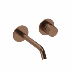 MONOMANDO DE LAVABO EMPOTRADO CON CAÑO DE 14CM LOOP K ORO ROSA CEPILLADO