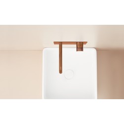 MONOMANDO DE LAVABO EMPOTRADO CON CAÑO DE 14CM LOOP K ORO ROSA CEPILLADO