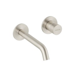 MONOMANDO DE LAVABO EMPOTRADO CON CAÑO DE 18CM LOOP K NIQUEL CEPILLADO