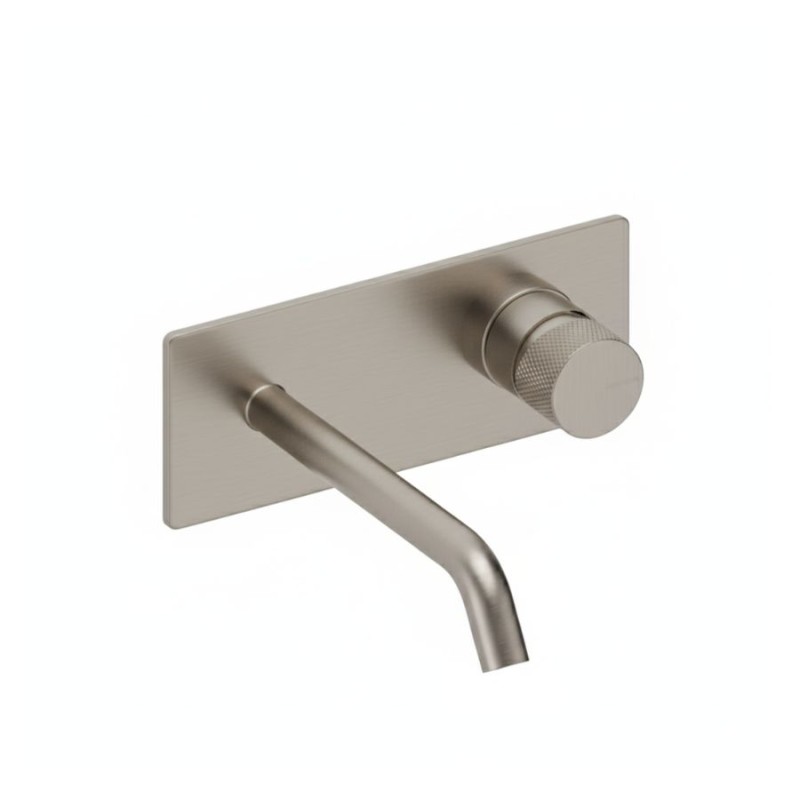 MONOMANDO DE LAVABO MURAL CON CAÑO DE 18CM LOOP K NIQUEL CEPILLADO