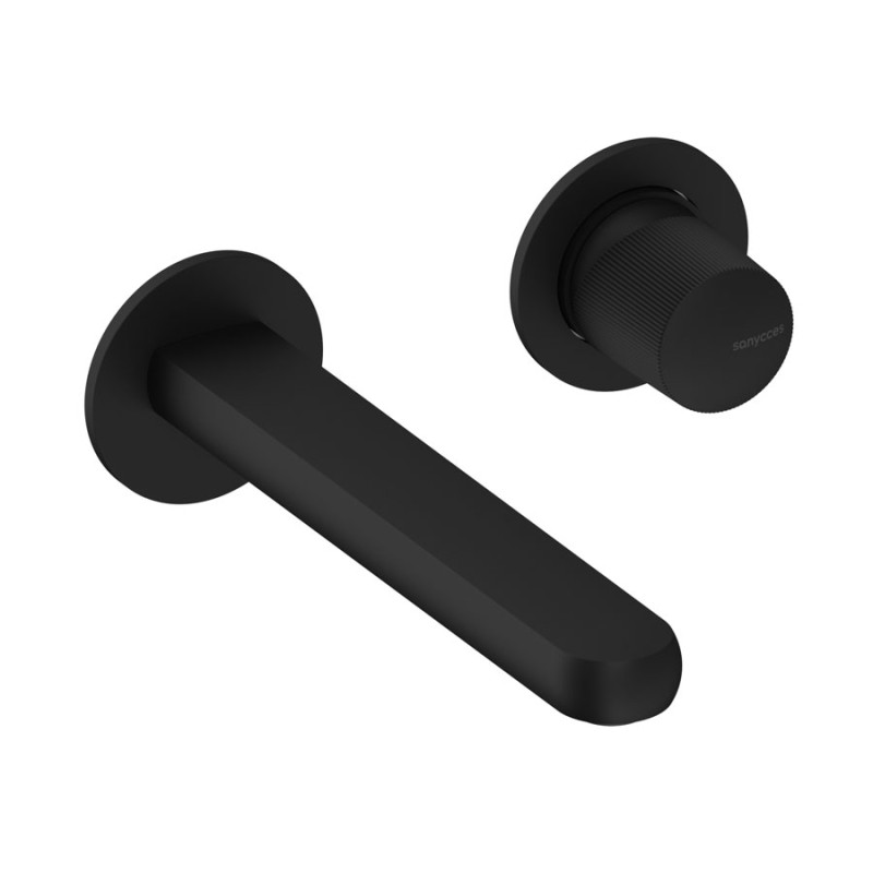 MONOMANDO DE LAVABO EMPOTRADO DEDAL PLISSÉ NEGRO MATE